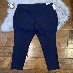 Catherines Ponte Knit Leggings Pants Blue Size 3XWP New